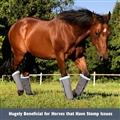 UV Protection Horse Leg Boots Breathable Mesh PVC Equine Guards Insect-Repellent Wraps Reduced Fatigue Equestrian Gear - Gray